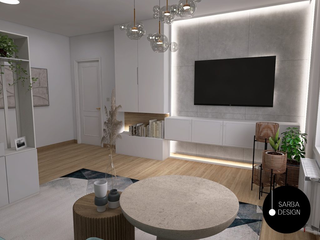 Architekt wnętrz projekt salonu